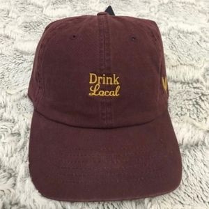 DRINK LOCAL Strapback Slouch Baseball Hat